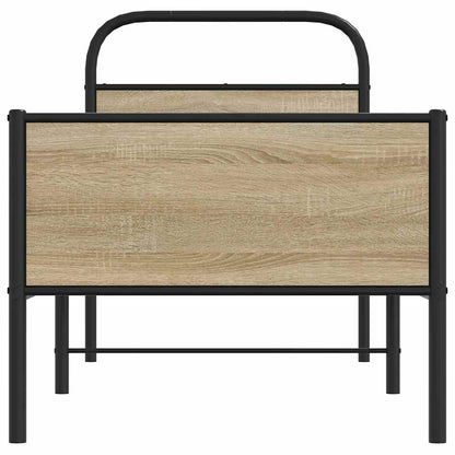 vidaXL Bed Frame without Mattress 80x200 cm Sonoma Oak Engineered Wood