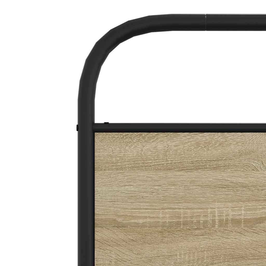 vidaXL Bed Frame without Mattress 80x200 cm Sonoma Oak Engineered Wood