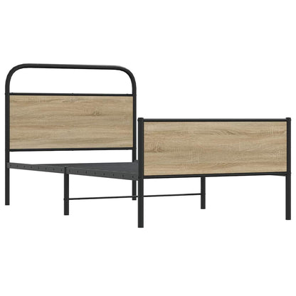vidaXL Bed Frame without Mattress 90x190 cm Sonoma Oak Engineered Wood