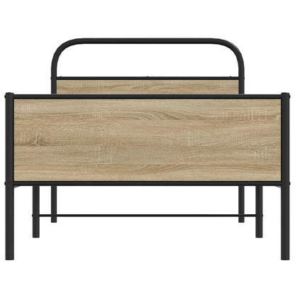 vidaXL Bed Frame without Mattress 90x190 cm Sonoma Oak Engineered Wood