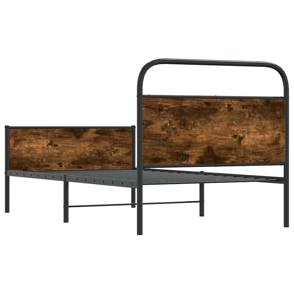 vidaXL Bed Frame without Mattress 90x200 cm Sonoma Oak Engineered Wood