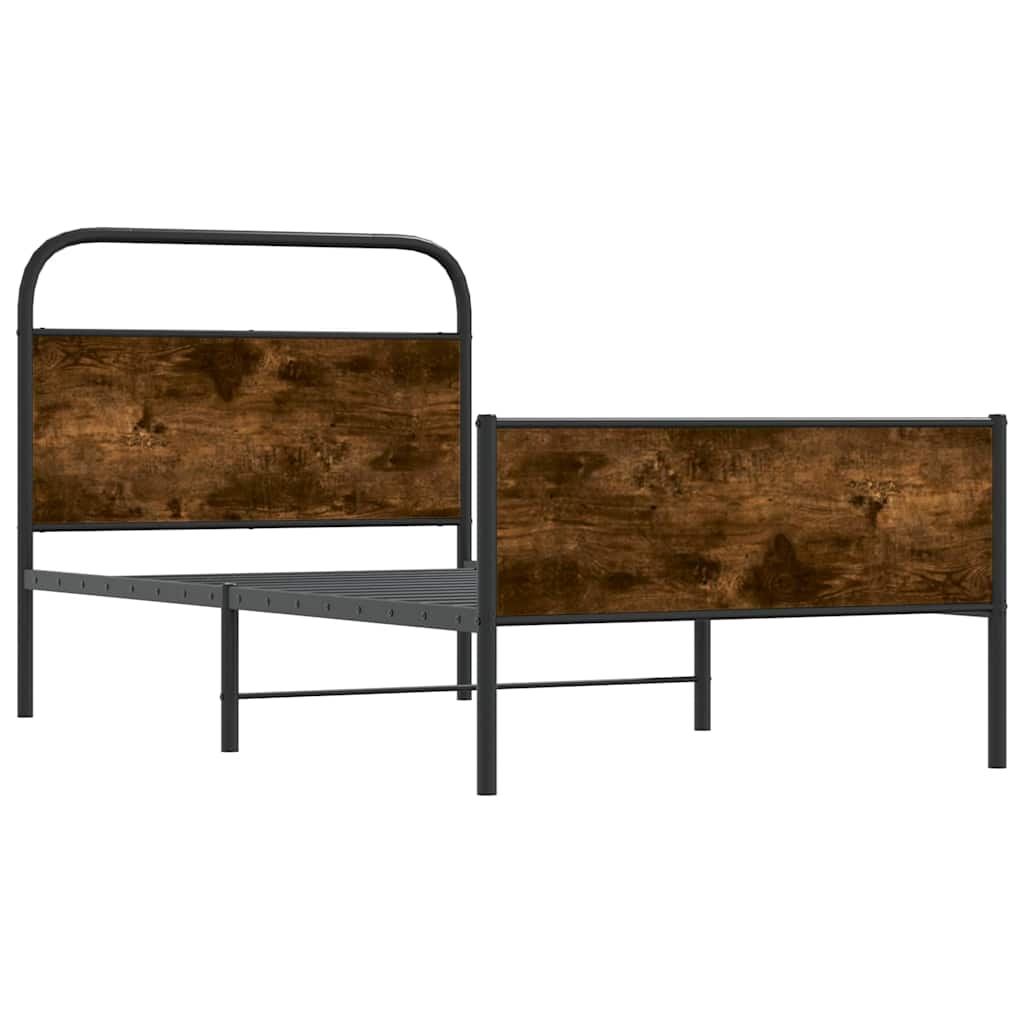 vidaXL Bed Frame without Mattress 100x190 cm Sonoma Oak Engineered Wood