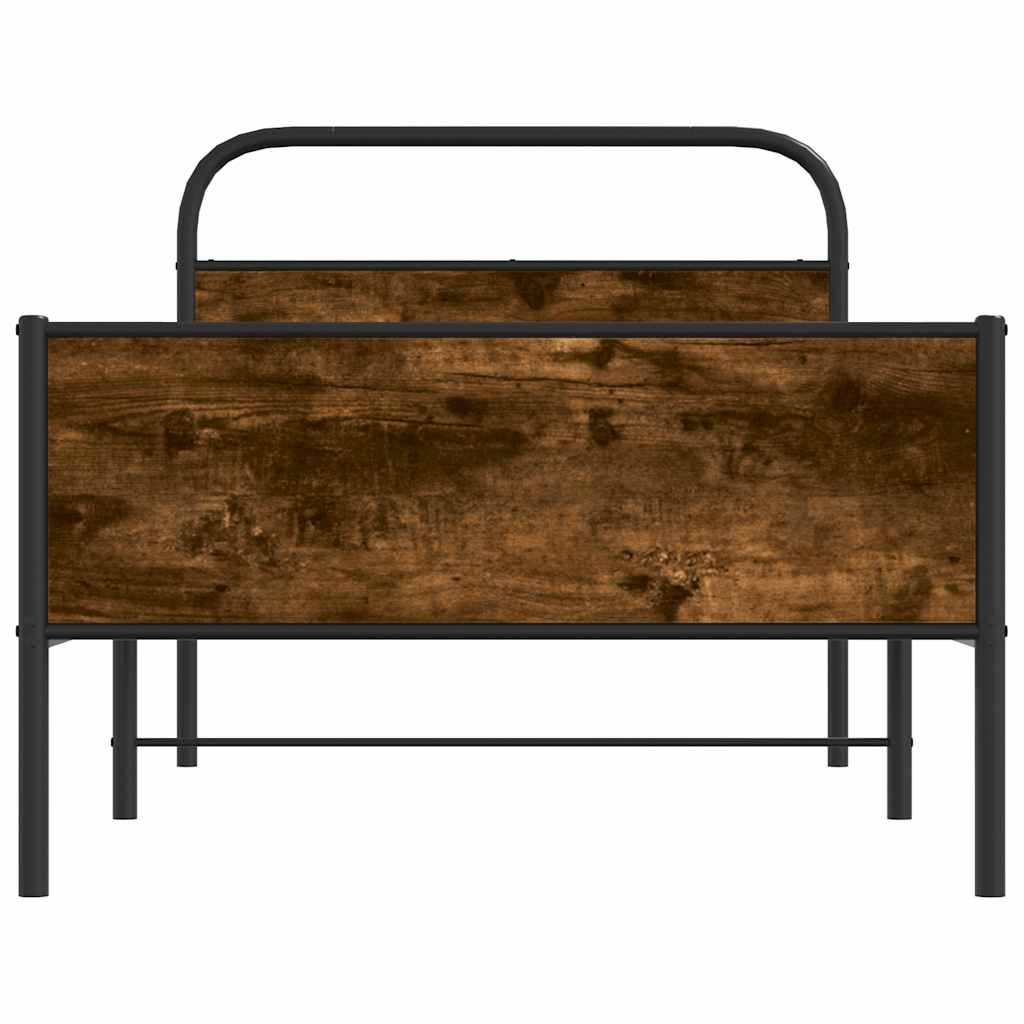 vidaXL Bed Frame without Mattress 100x190 cm Sonoma Oak Engineered Wood