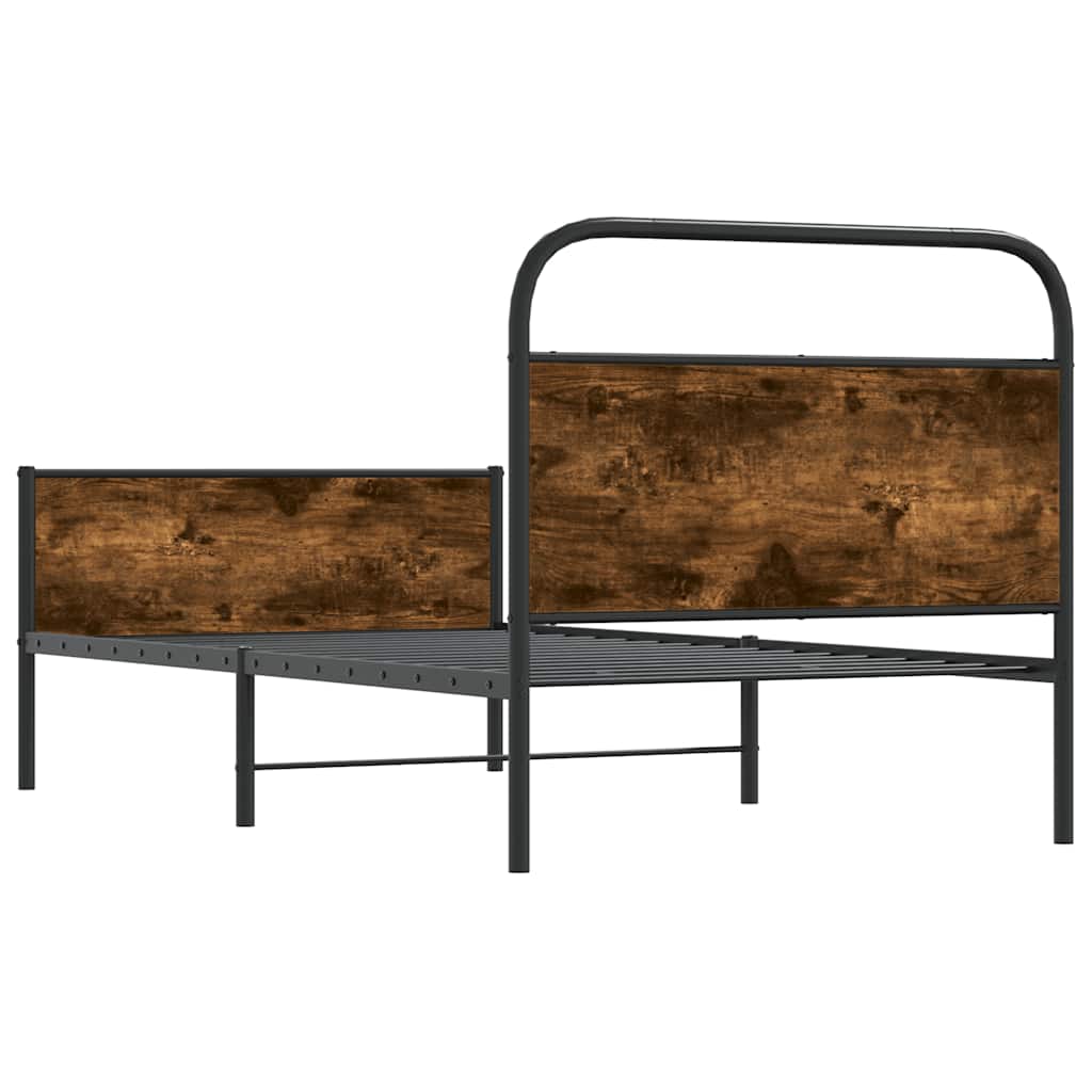 vidaXL Bed Frame without Mattress 100x190 cm Sonoma Oak Engineered Wood