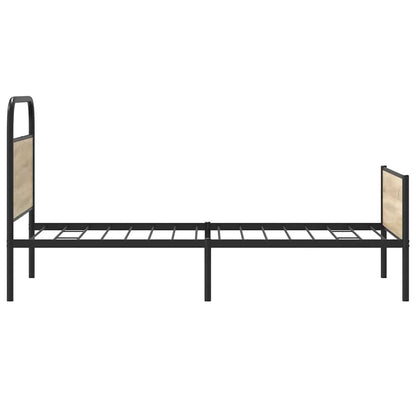 vidaXL Bed Frame without Mattress 100x200 cm Sonoma Oak Engineered Wood