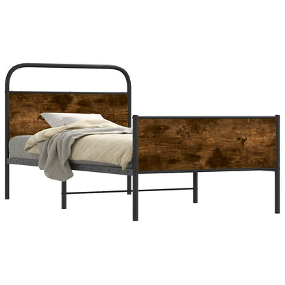 vidaXL Bed Frame without Mattress 107x203 cm Sonoma Oak Engineered Wood