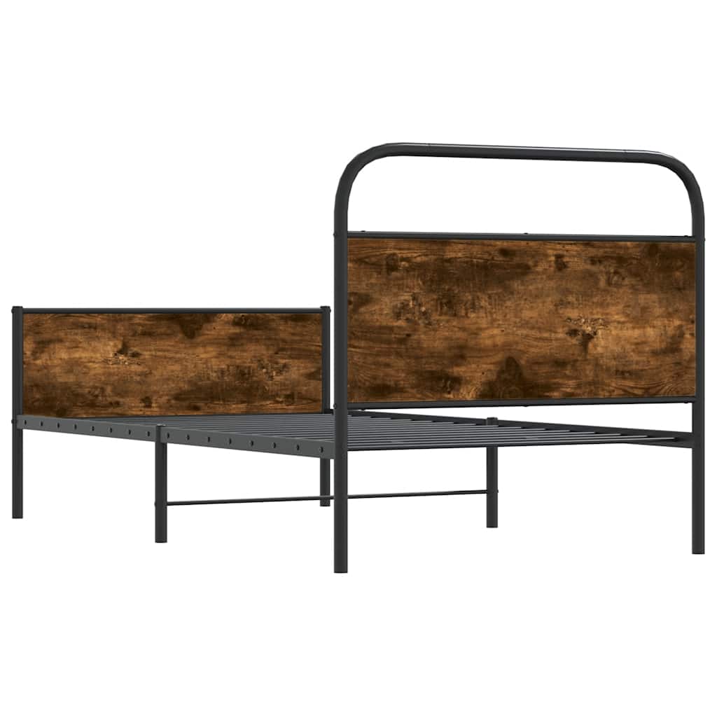 vidaXL Bed Frame without Mattress 107x203 cm Sonoma Oak Engineered Wood