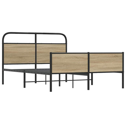 vidaXL Bed Frame without Mattress 120x200 cm Sonoma Oak Engineered Wood