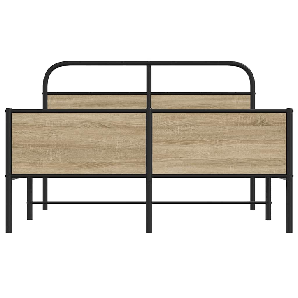 vidaXL Bed Frame without Mattress 120x200 cm Sonoma Oak Engineered Wood