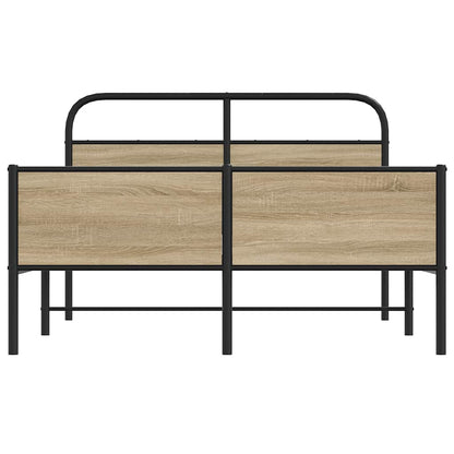 vidaXL Bed Frame without Mattress 120x200 cm Sonoma Oak Engineered Wood