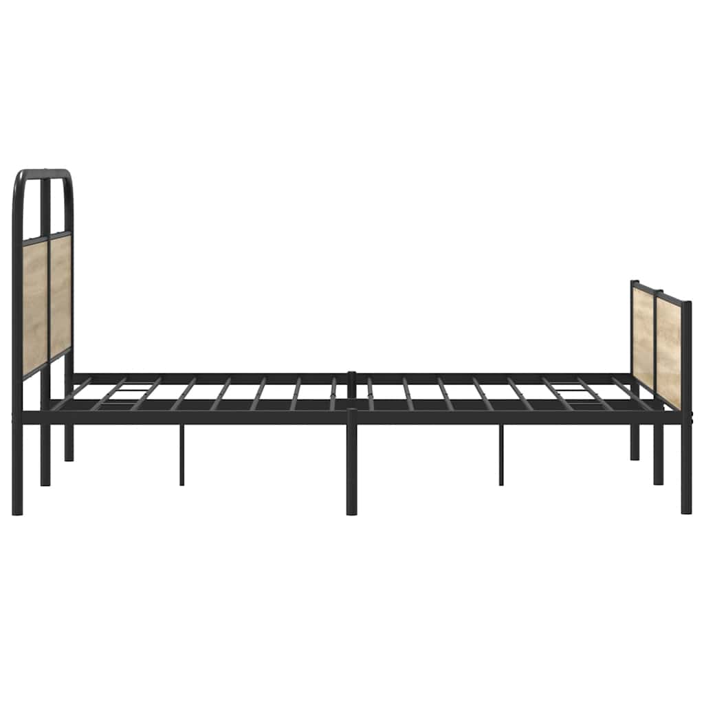 vidaXL Bed Frame without Mattress 120x200 cm Sonoma Oak Engineered Wood