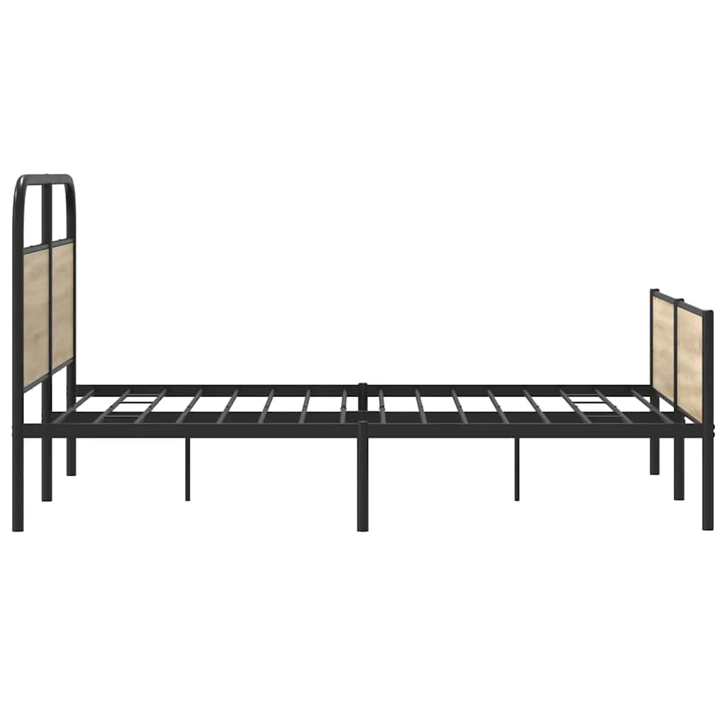vidaXL Bed Frame without Mattress 135x190 cm Sonoma Oak Engineered Wood