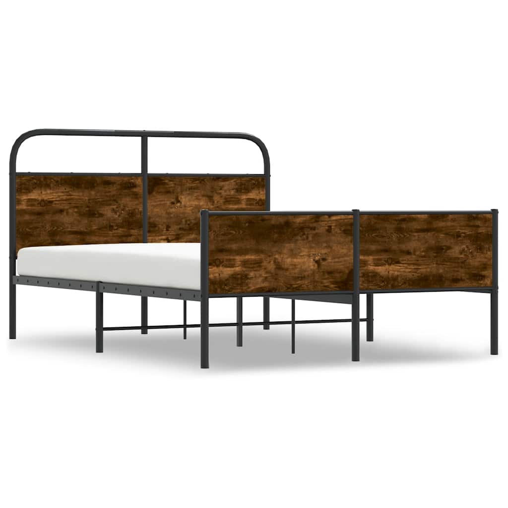 vidaXL Bed Frame without Mattress 140x200 cm Sonoma Oak Engineered Wood