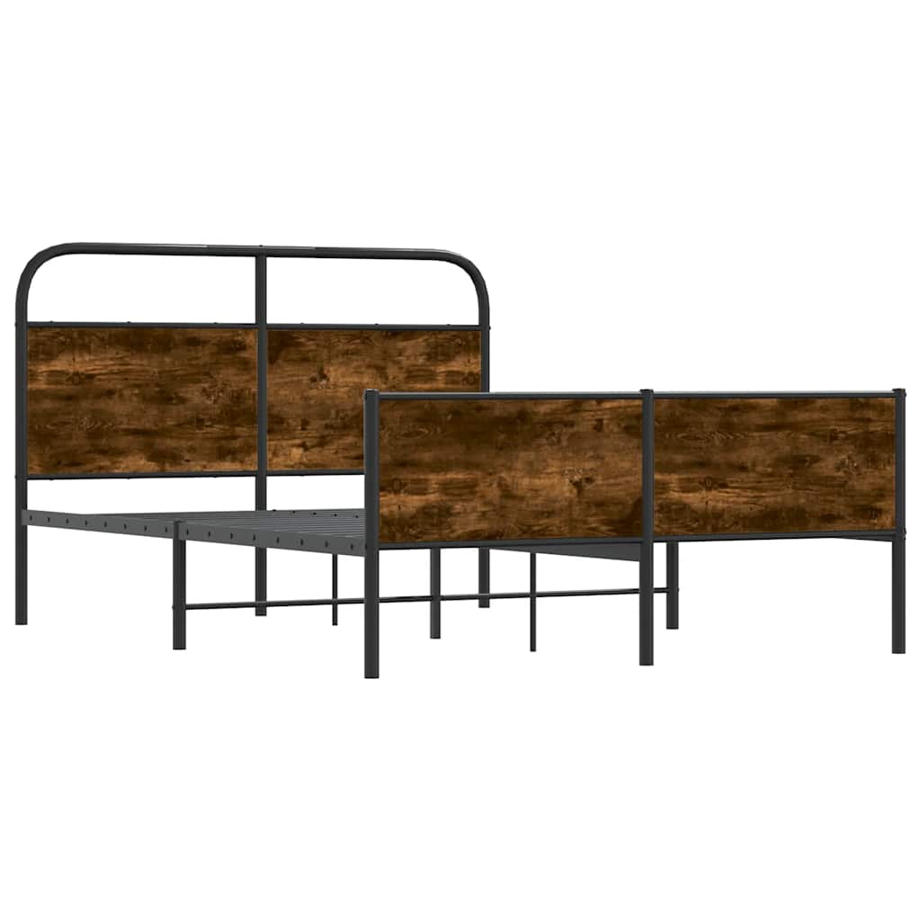 vidaXL Bed Frame without Mattress 140x200 cm Sonoma Oak Engineered Wood