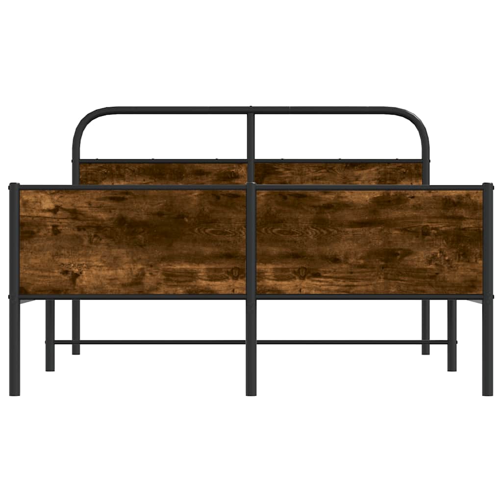 vidaXL Bed Frame without Mattress 140x200 cm Sonoma Oak Engineered Wood