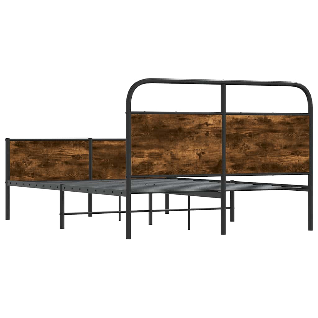 vidaXL Bed Frame without Mattress 140x200 cm Sonoma Oak Engineered Wood
