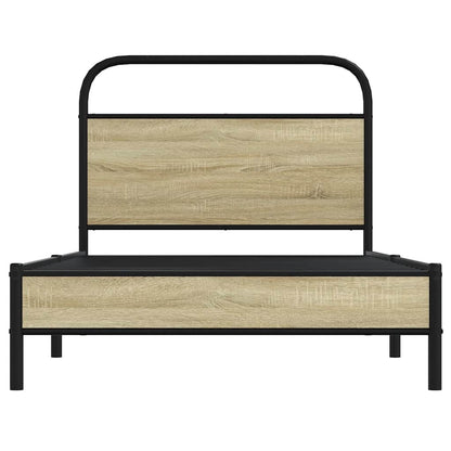 vidaXL Bed Frame without Mattress 90x190 cm Single Sonoma Oak Engineered Wood
