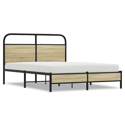 vidaXL Bed Frame without Mattress 120x200 cm Sonoma Oak Engineered Wood