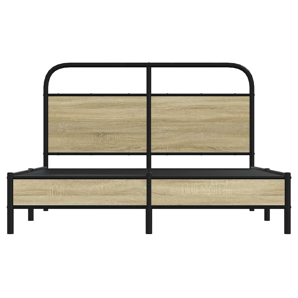 vidaXL Bed Frame without Mattress 120x200 cm Sonoma Oak Engineered Wood