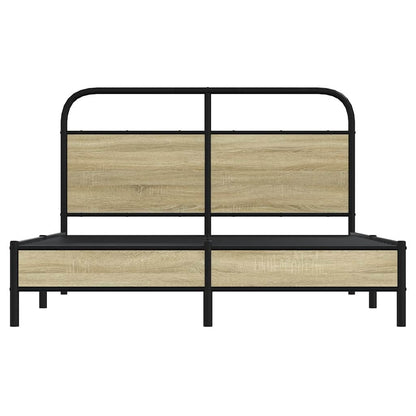vidaXL Bed Frame without Mattress 120x200 cm Sonoma Oak Engineered Wood