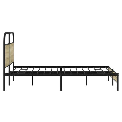 vidaXL Bed Frame without Mattress 160x200 cm Sonoma Oak Engineered Wood