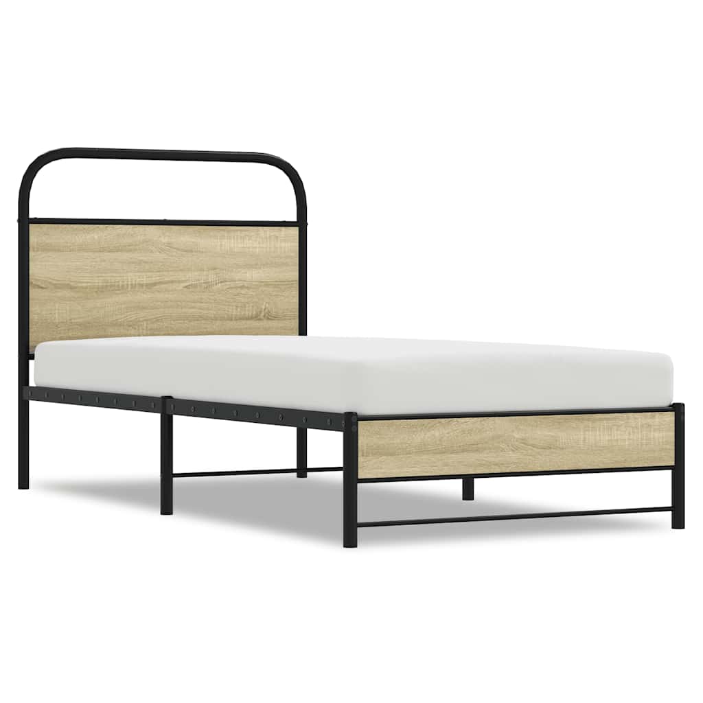 vidaXL Bed Frame without Mattress 80x200 cm Sonoma Oak Engineered Wood