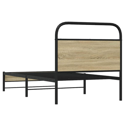 vidaXL Bed Frame without Mattress 80x200 cm Sonoma Oak Engineered Wood