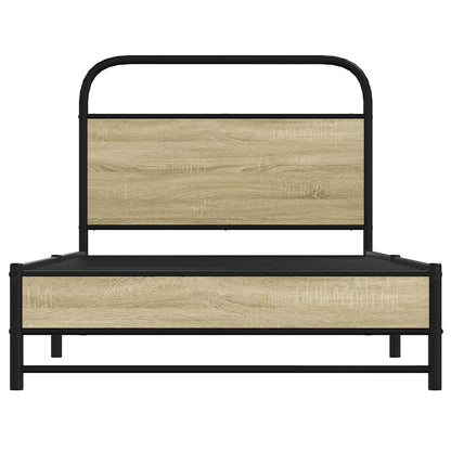 vidaXL Bed Frame without Mattress 90x190 cm Single Sonoma Oak Engineered Wood