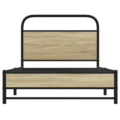 vidaXL Bed Frame without Mattress 100x190 cm Sonoma Oak Engineered Wood