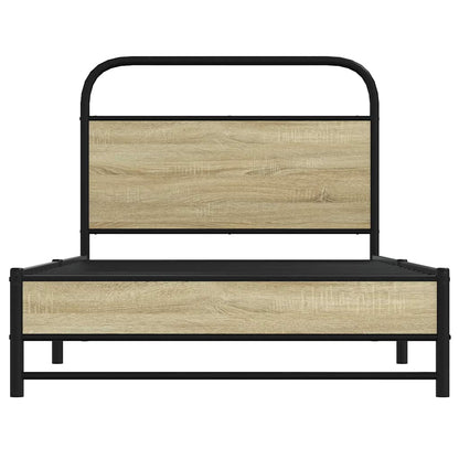 vidaXL Bed Frame without Mattress 100x200 cm Sonoma Oak Engineered Wood