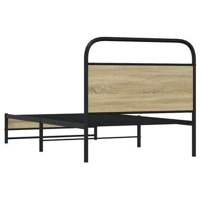 vidaXL Bed Frame without Mattress 100x200 cm Sonoma Oak Engineered Wood