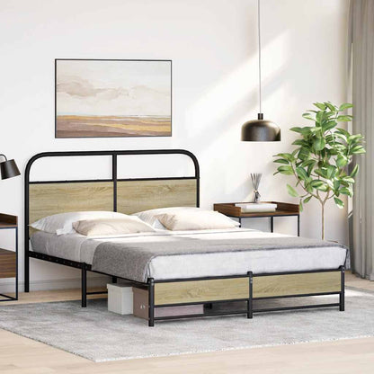 vidaXL Bed Frame without Mattress 120x200 cm Sonoma Oak Engineered Wood