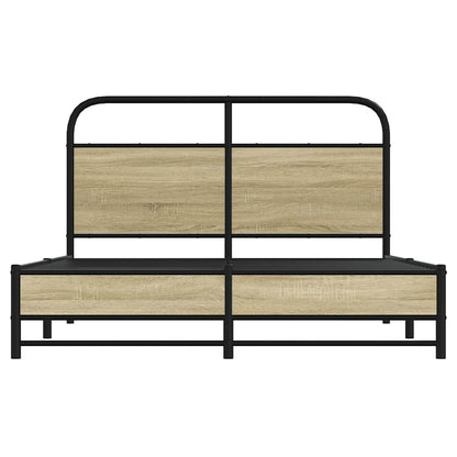 vidaXL Bed Frame without Mattress 140x200 cm Sonoma Oak Engineered Wood