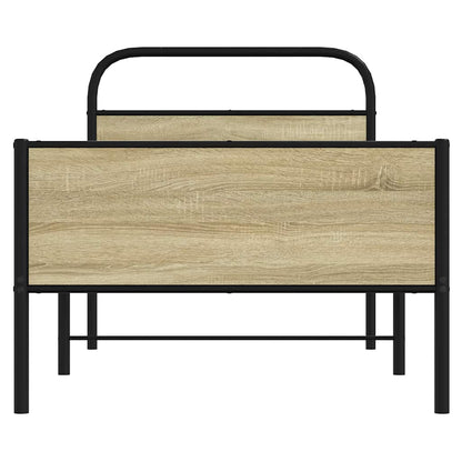 vidaXL Bed Frame without Mattress 80x200 cm Sonoma Oak Engineered Wood