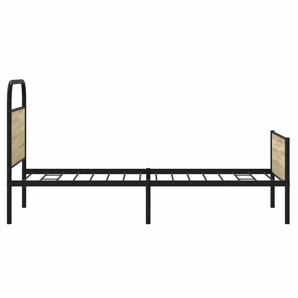 vidaXL Bed Frame without Mattress 80x200 cm Sonoma Oak Engineered Wood