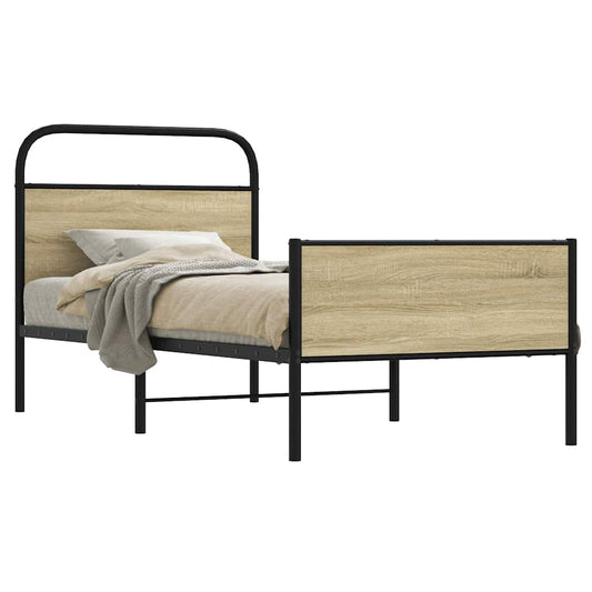 vidaXL Bed Frame without Mattress 80x200 cm Sonoma Oak Engineered Wood