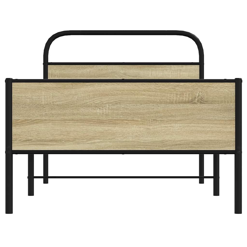 vidaXL Bed Frame without Mattress 90x190 cm Sonoma Oak Engineered Wood