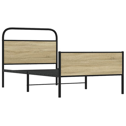 vidaXL Bed Frame without Mattress 100x190 cm Sonoma Oak Engineered Wood