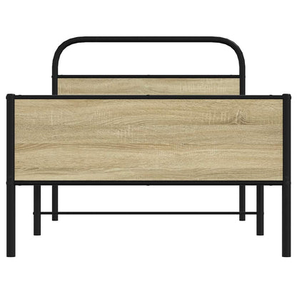 vidaXL Bed Frame without Mattress 100x190 cm Sonoma Oak Engineered Wood