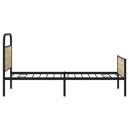 vidaXL Bed Frame without Mattress 107x203 cm Sonoma Oak Engineered Wood