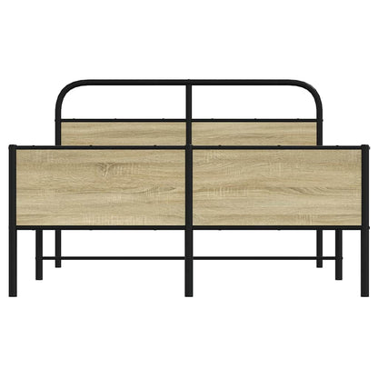 vidaXL Bed Frame without Mattress 120x190 cm Sonoma Oak Engineered Wood