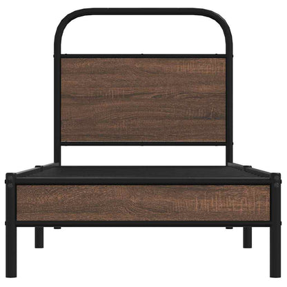 vidaXL Bed Frame without Mattress 80x200 cm Brown Oak Engineered Wood