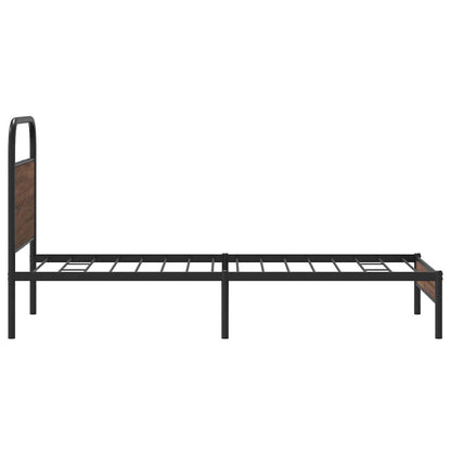 vidaXL Bed Frame without Mattress 90x190 cm Brown Oak Engineered Wood
