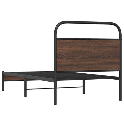 vidaXL Bed Frame without Mattress 90x190 cm Brown Oak Engineered Wood
