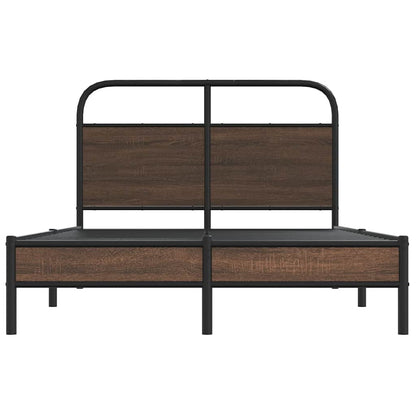 vidaXL Bed Frame without Mattress 120x200 cm Brown Oak Engineered Wood