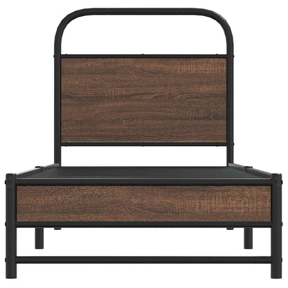 vidaXL Bed Frame without Mattress 80x200 cm Brown Oak Engineered Wood