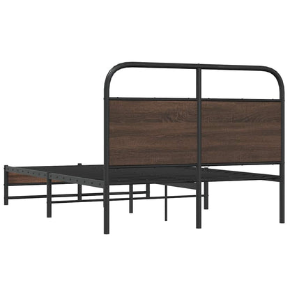vidaXL Bed Frame without Mattress 140x200 cm Brown Oak Engineered Wood