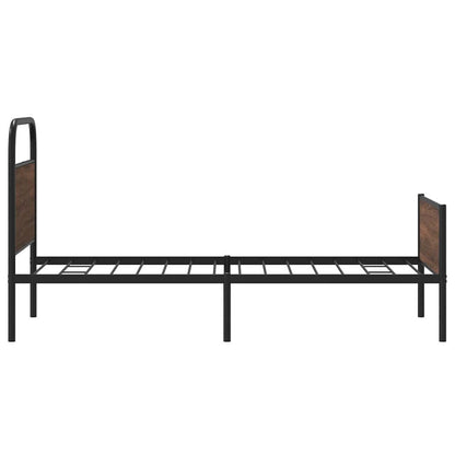 vidaXL Bed Frame without Mattress 100x190 cm Brown Oak Engineered Wood