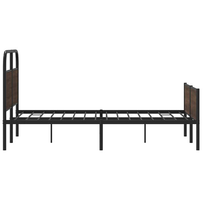 vidaXL Bed Frame without Mattress 120x190 cm Brown Oak Engineered Wood