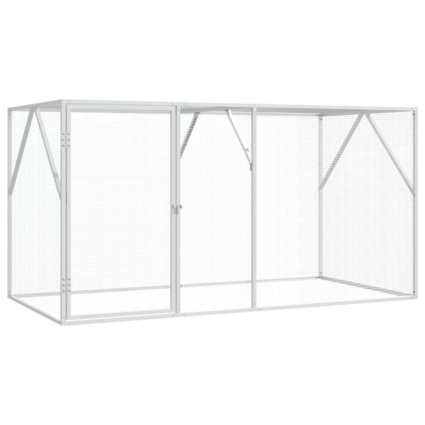 vidaXL Bird Cage Anthracite 208 x 102 x 108 cm Galvanised Steel